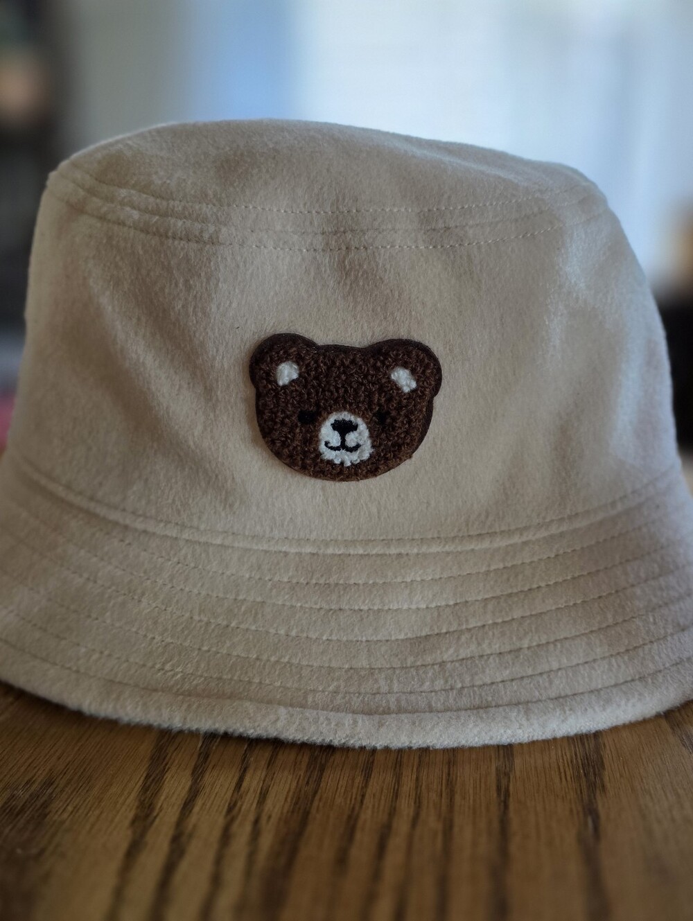 NWT Bear Patch Bucket Hat - Soft Fleece
